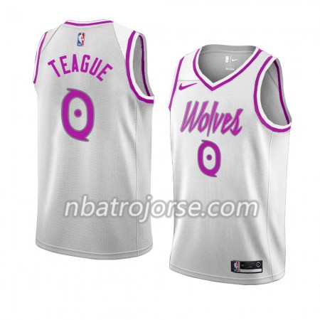Män Minnesota Timberwolves Tröja Jeff Teague 0 2018-19 Nike Vit Swingman